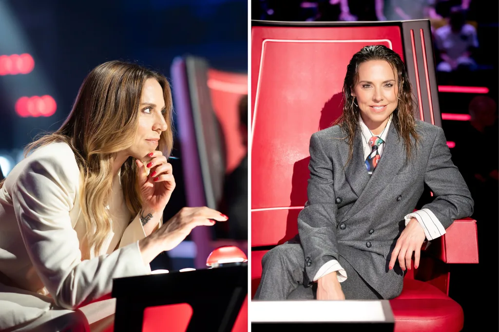 Melanie C on the set of The Voice Australia. Credit: Channel Seven
