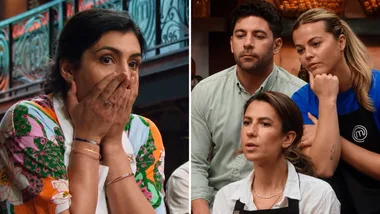 MasterChef contestants look shocked. Credit: Channel Ten