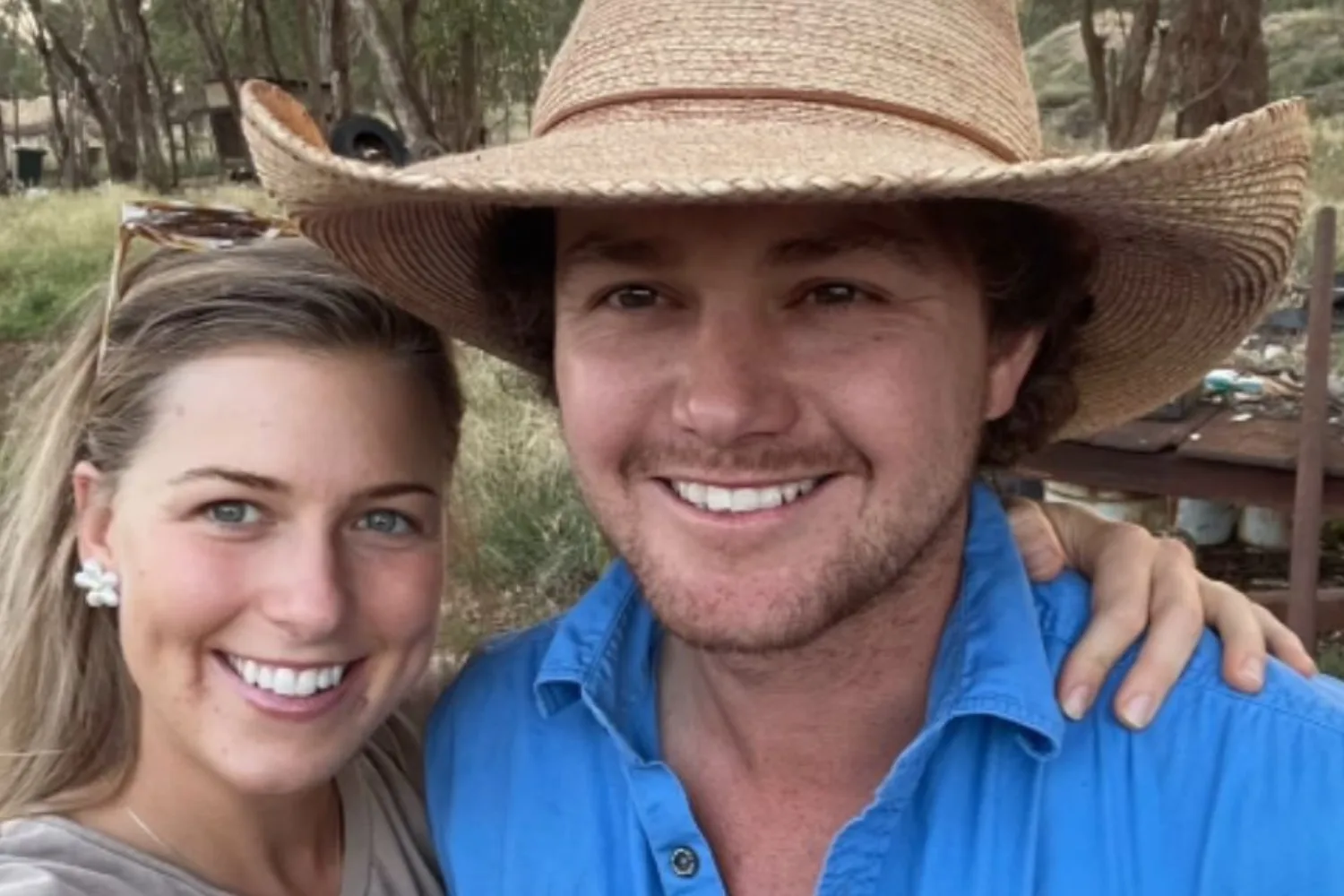 Sophie and Dustin on Farmer Wants A Wife 2024.