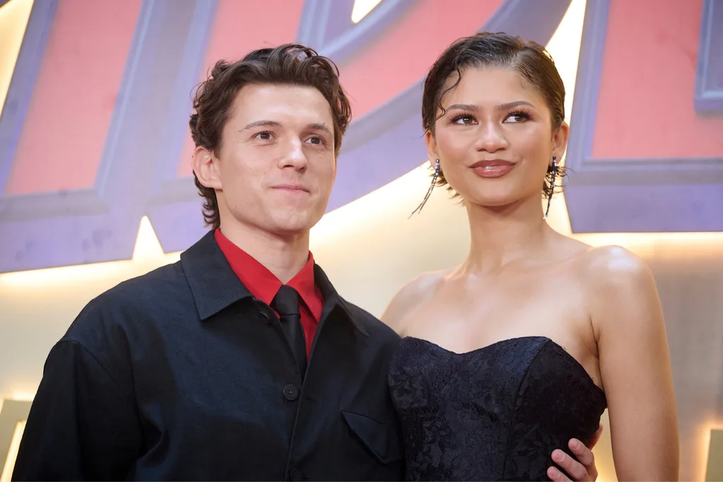 Actor Tom Holland and actress Zendaya attend to photocall of Spider-Man: Brand New Day at Four Season Hotel on June 15, 2026 in Madrid, Spain. (Photo by Borja B. Hojas/Getty Images)