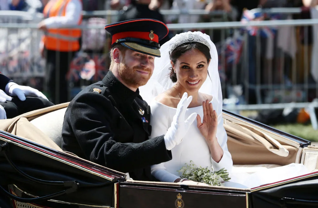 Prince Harry and Meghan on their wedding day 