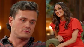 Farmer Wants A Wife Alex and host Natalie.