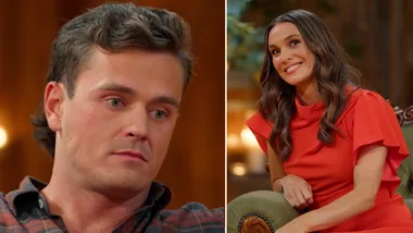 Farmer Wants A Wife Alex and host Natalie.