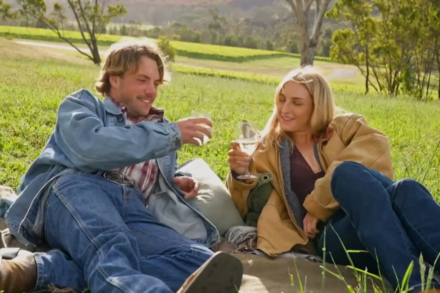 Farmer Dylan and Keeley on a date on Farmer Wants A Wife