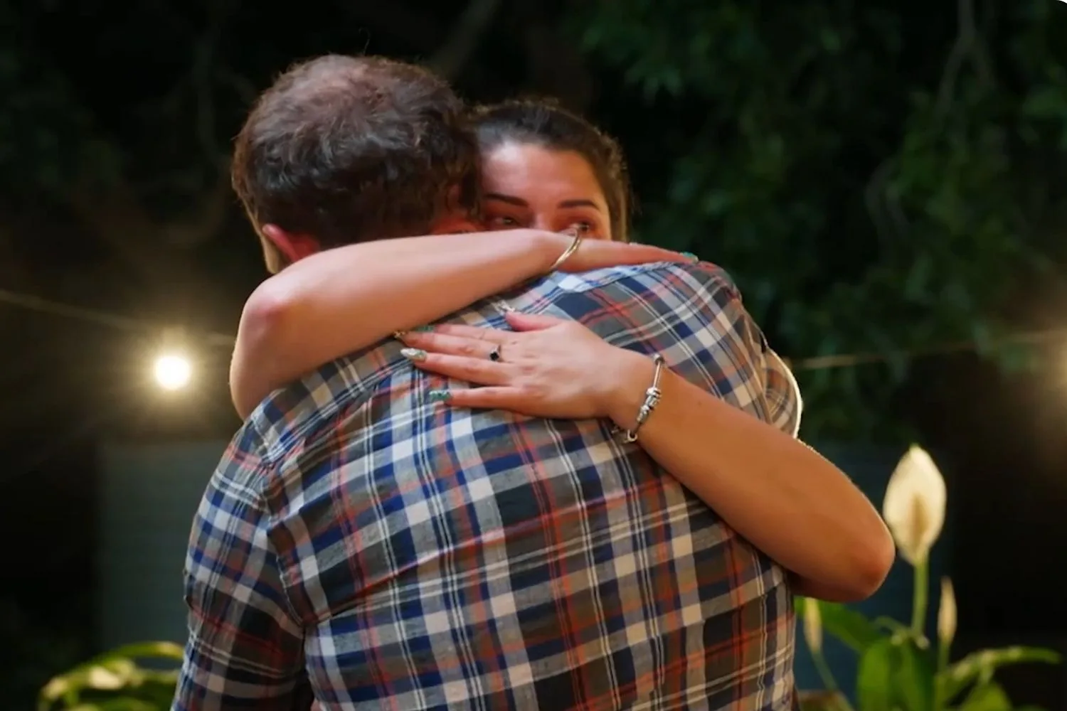 Kimberley and Jason hug on Farmer Wants A Wife