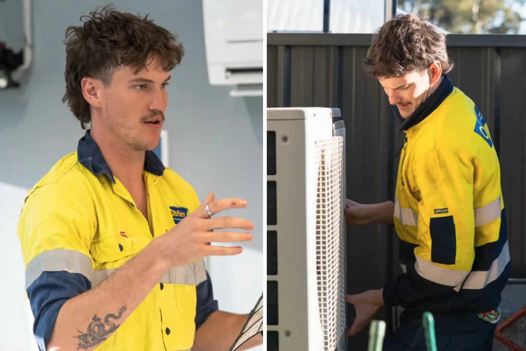 Farmer Wants A Wife Zac is working as an electrician.