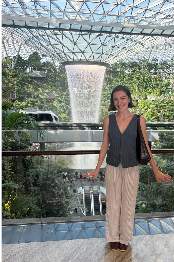Sophie Coghill at Singapore Airport.