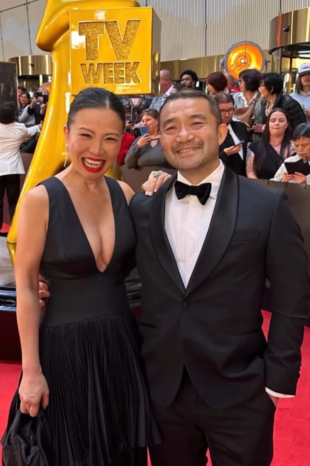 Poh and her brother Casper on the Logies red carpet.
