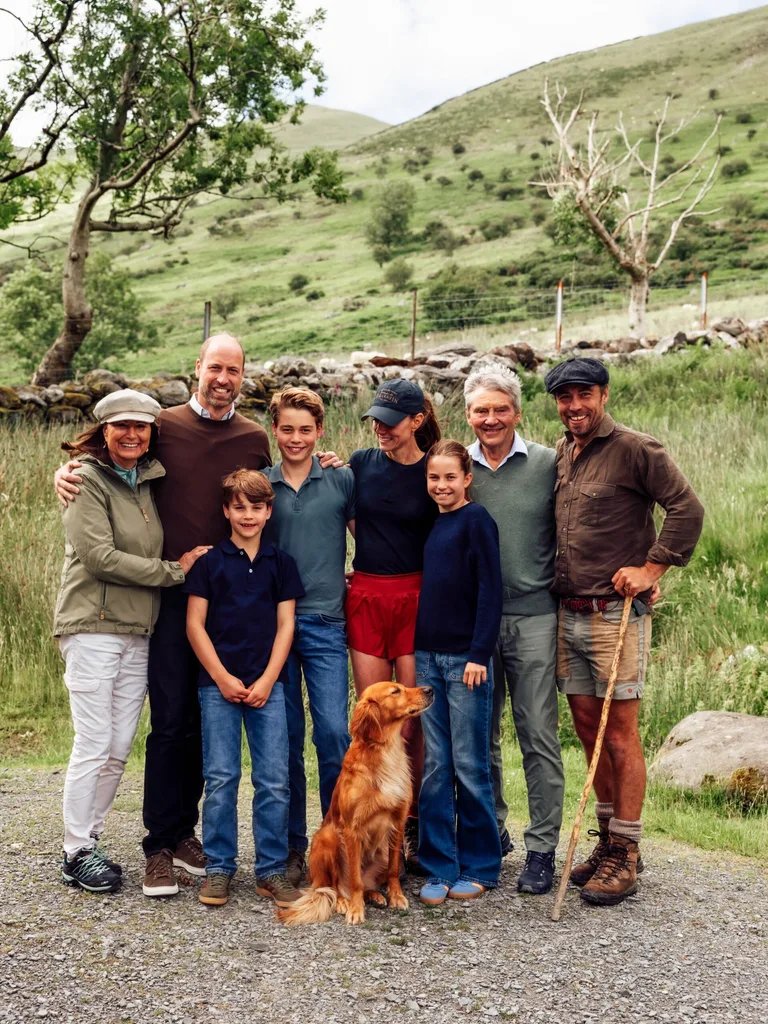 The Wales family with the Middleton family
