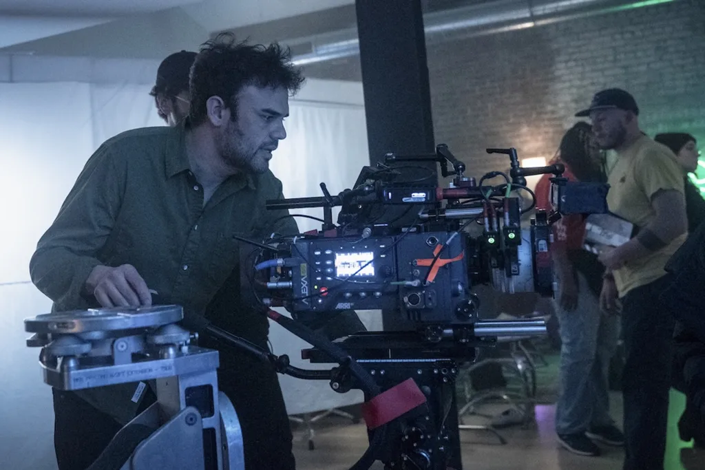 Charlie Sarroff on the set of Smile 2