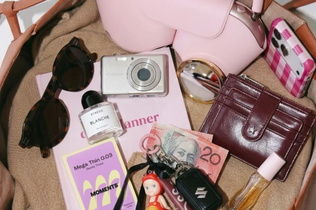 Moments Wellness bag filled with condoms and other items