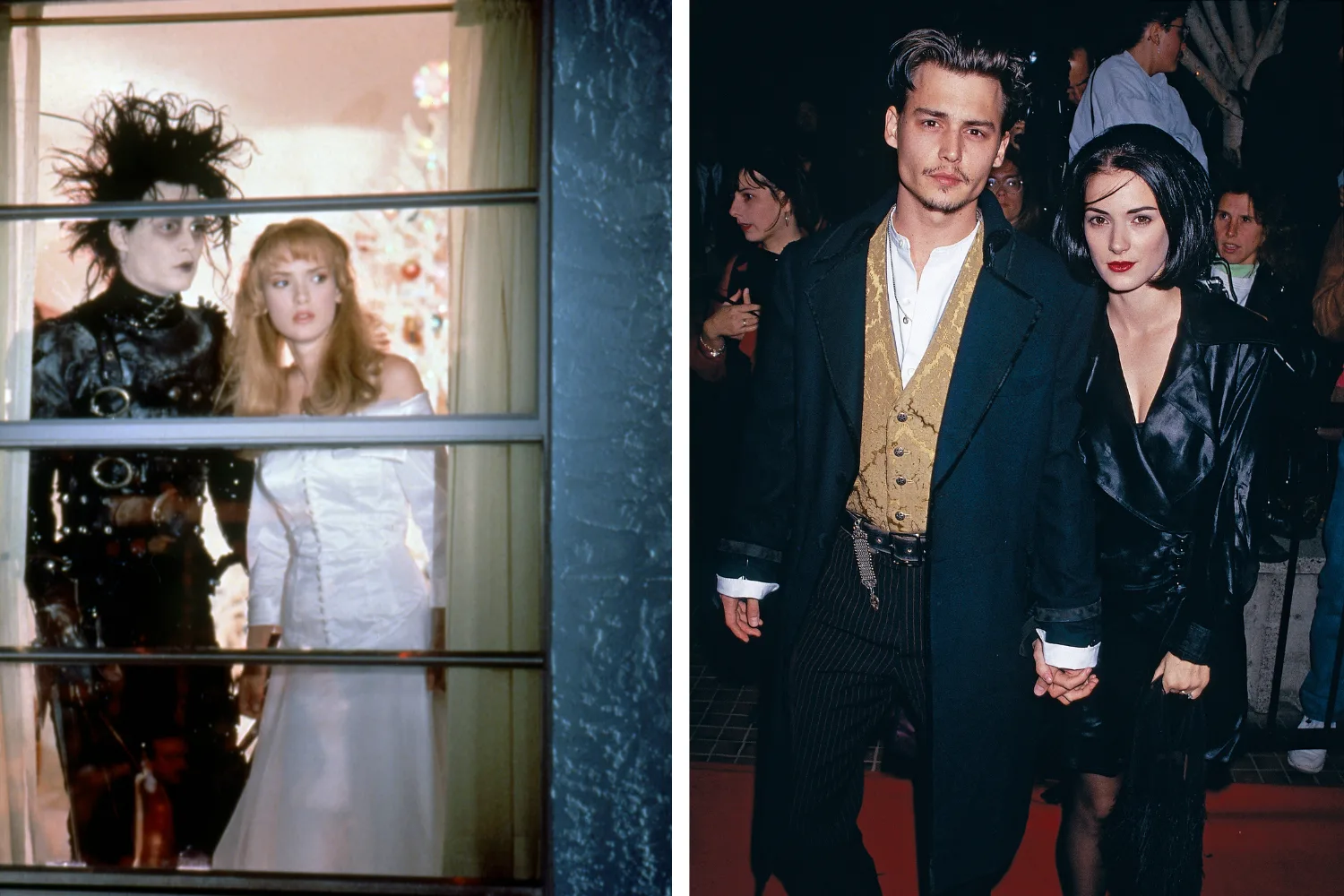 Johnny Depp and Winona Ryder in Edward Scissorhands