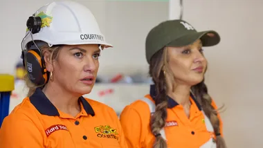 The Block's Courtney and Sev.