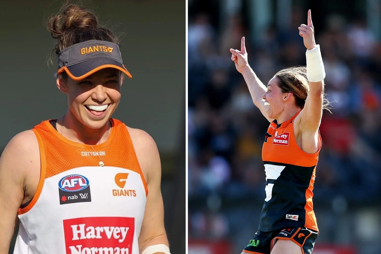 Chloe Dalton playing AFL.