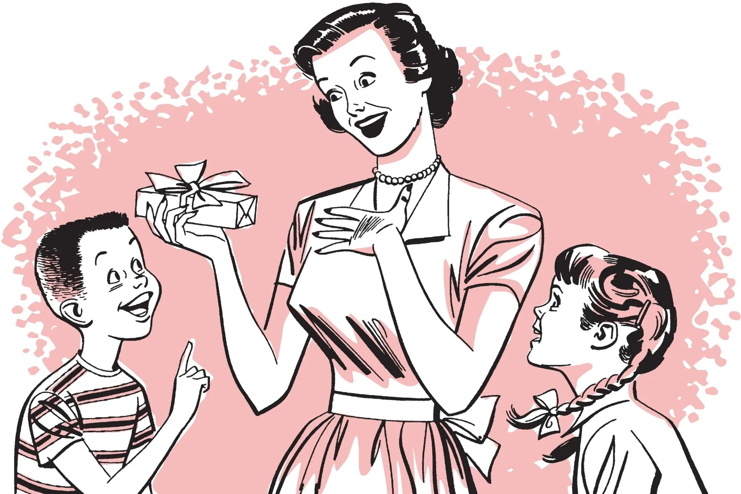 Mother and her children graphic. Pic: Getty