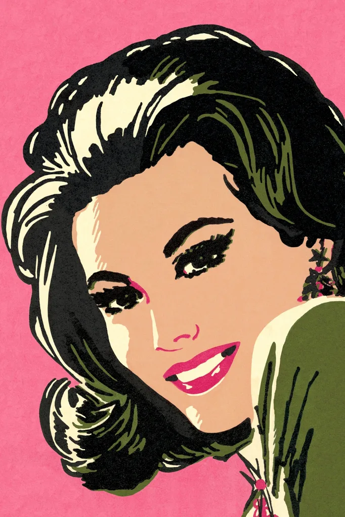 Graphic of woman smiling. Pic: Getty