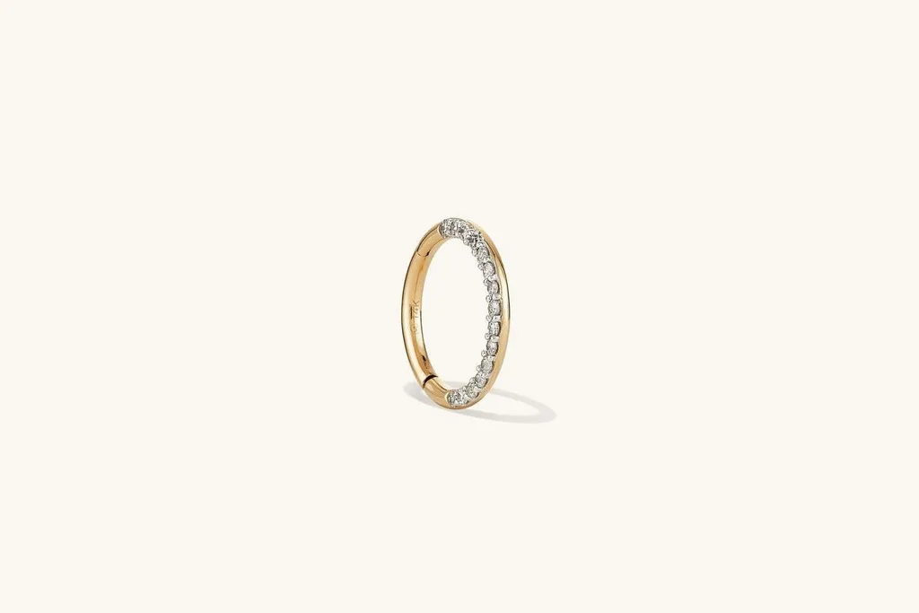 Cartilage pave diamond mini hoop