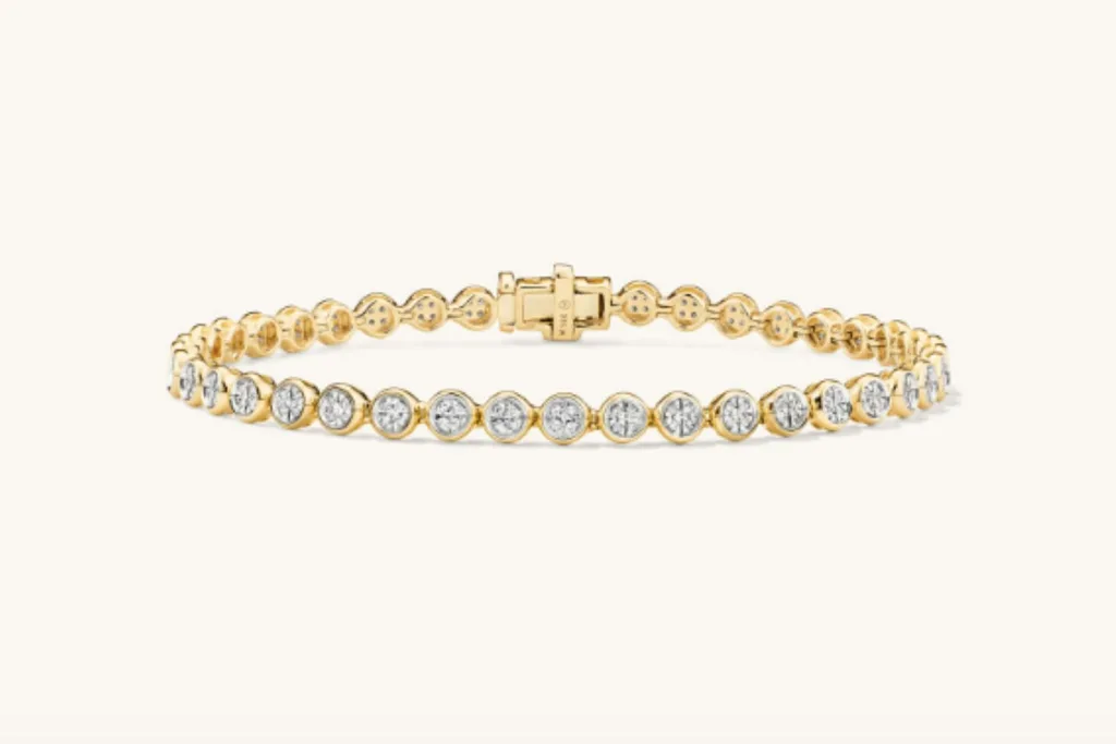 Micro-pave diamond riviere bracelet