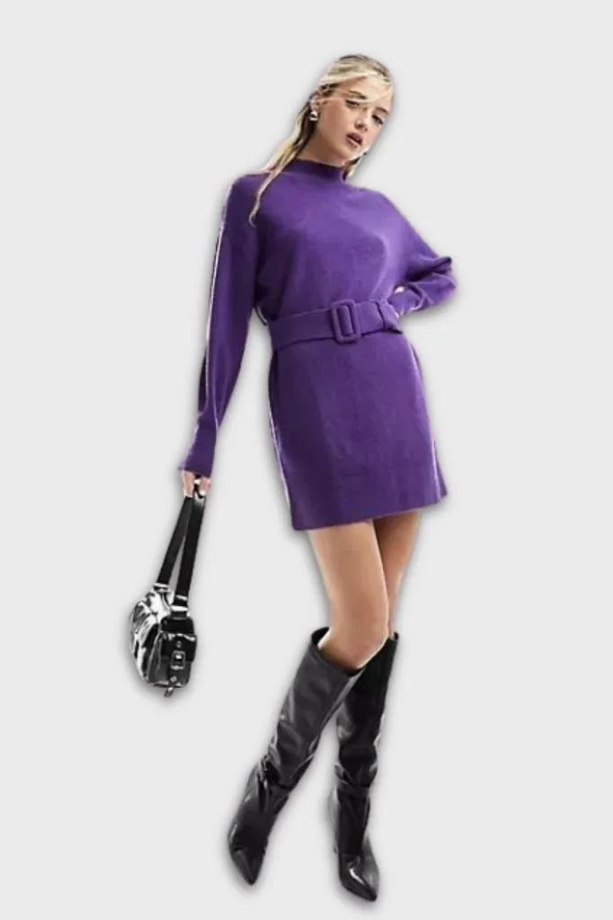 and-other-stories-purple-knit-dress