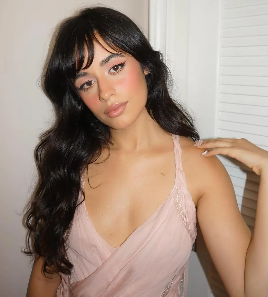 Image of Camila Cabello wearing pink dress