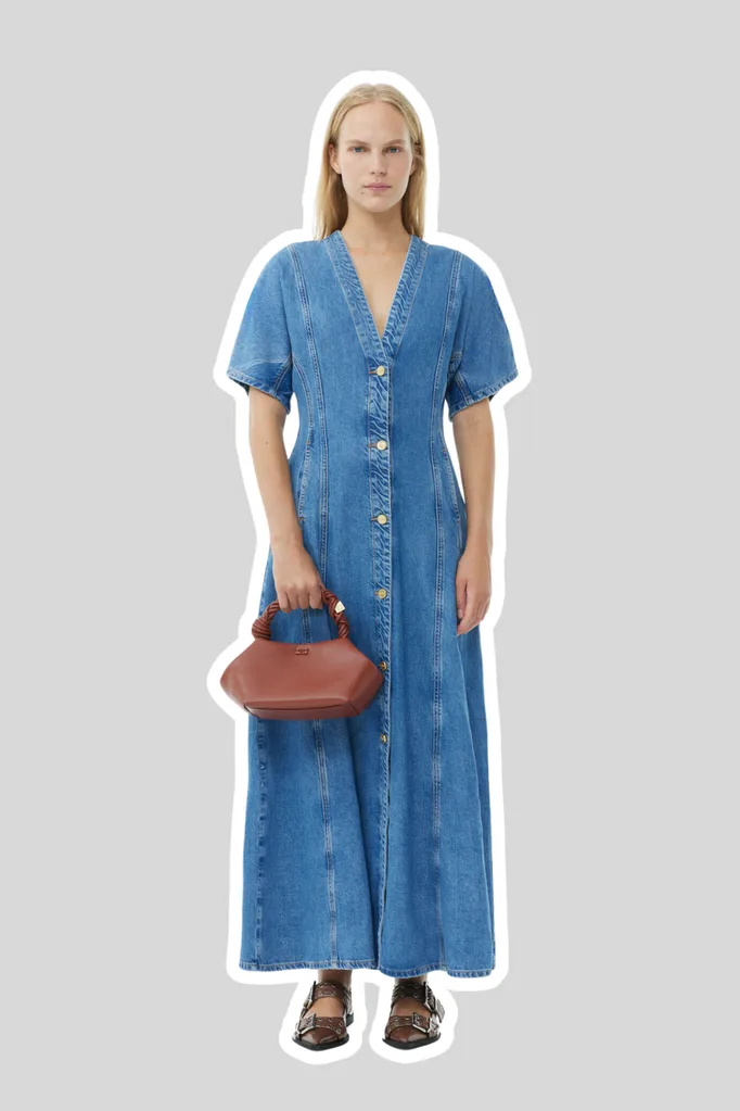 Ganni Denim Dress Maxi