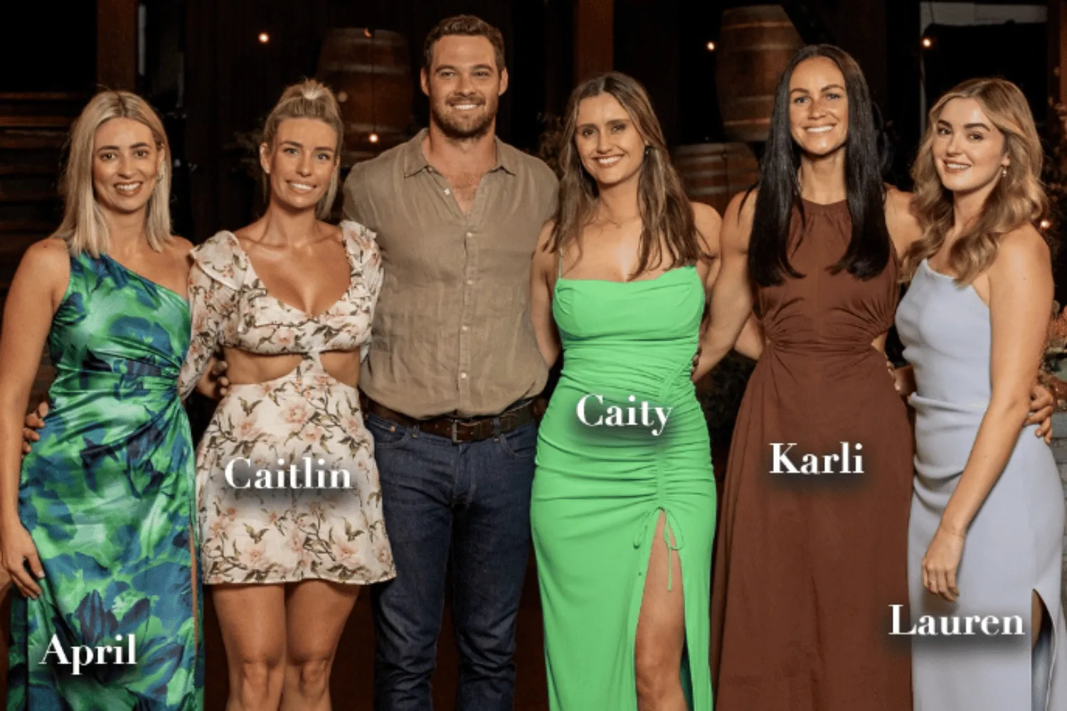 Farmer Wants a Wife Bert with Contestants