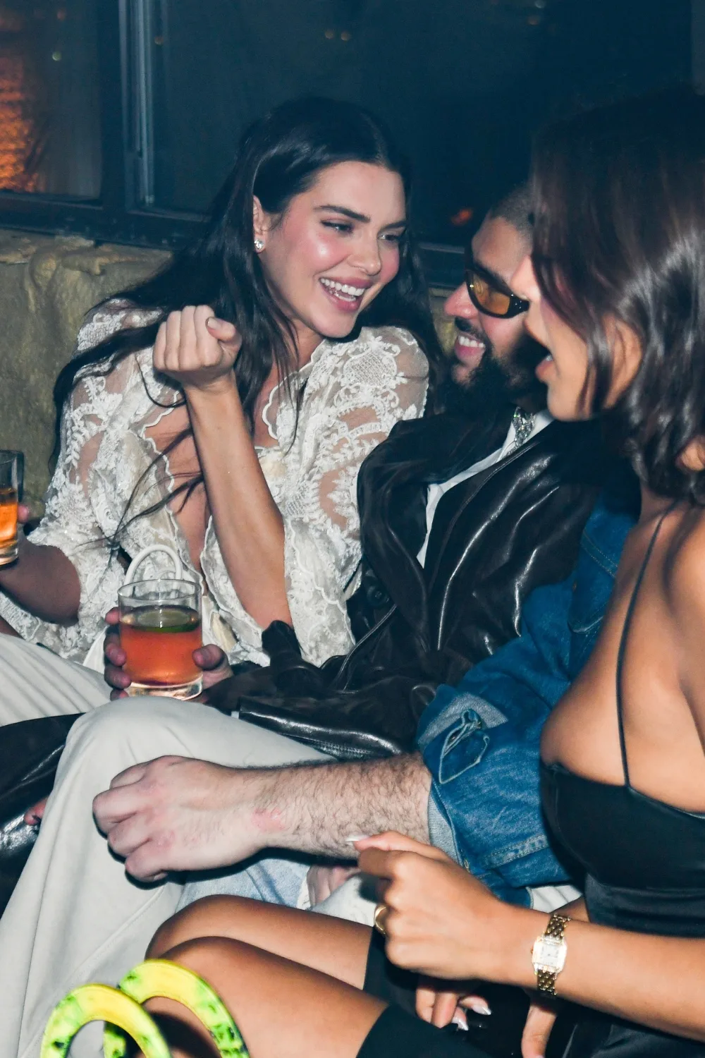 Kendall Jenner and Bad Bunny at the Met Gala after party.