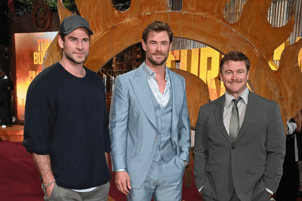 Hemsworth brothers at Furiosa premiere in London May 2024.