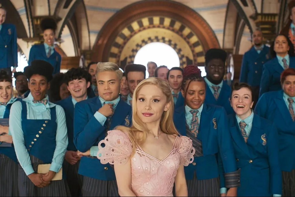 ariana grande glinda wicked classroom still