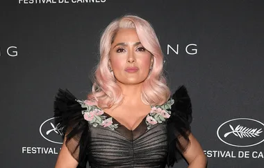 Salma Hayek Pulls a Kylie Jenner and Rocks Pink Hair in Cannes
