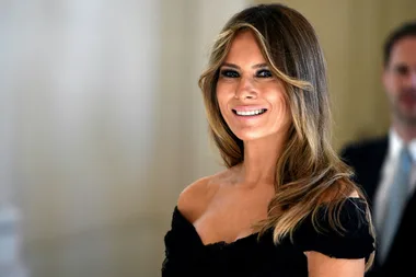 Melania Trump Wears a $70,000 Dolce & Gabbana Coat in Sicily