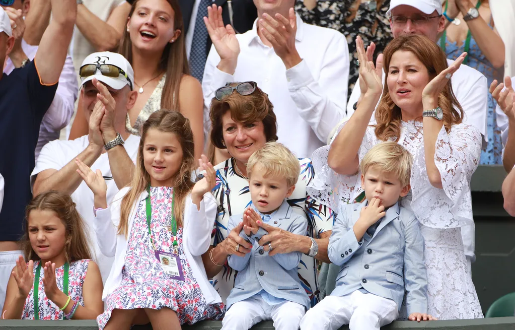 Roger Federer's family at Wimbledon.