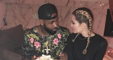 Pregnant Khloé Kardashian shares a sweet snap with the father of her baby Tristan Thompson
