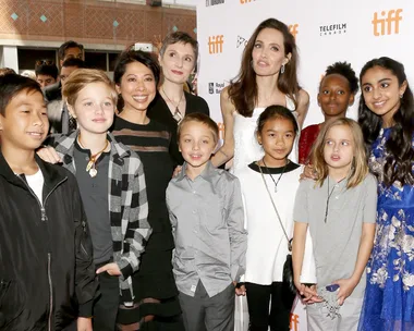 Angelina Jolie steps out with 5 of her 6 kids