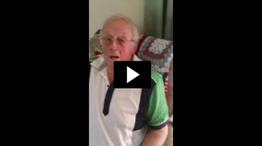 The heartwarming moment a grandson gifts his grandfather a puppy