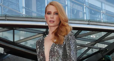 Emma Booth sparkles at the AACTAs with husband Dominick Joseph Lunar