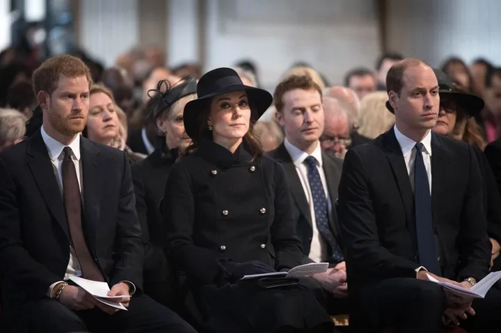 Kate Middleton, Prince Harry and Prince William attend memorial service for Grenfell Tower victims