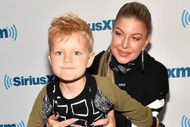 Fergie takes her son Axl to The Four Set