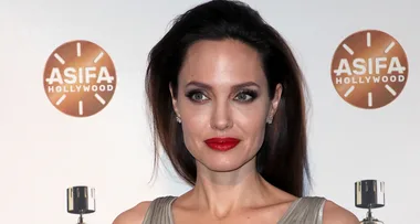 Angelina Jolie shimmers in silver with daughters Shiloh and Zahara