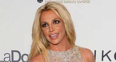 Britney Spears sparkles in sheer mini dress for rare red carpet appearance