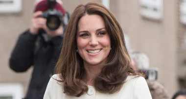 Pregnant Kate Middleton Glows in Winter White