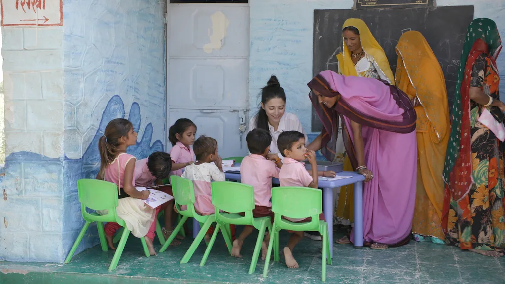 Jessica Gomes in Barmer, India with World Vision