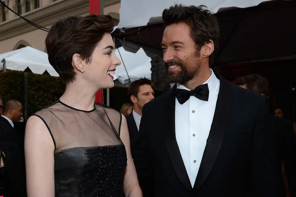 Anne Hathaway and Hugh Jackman