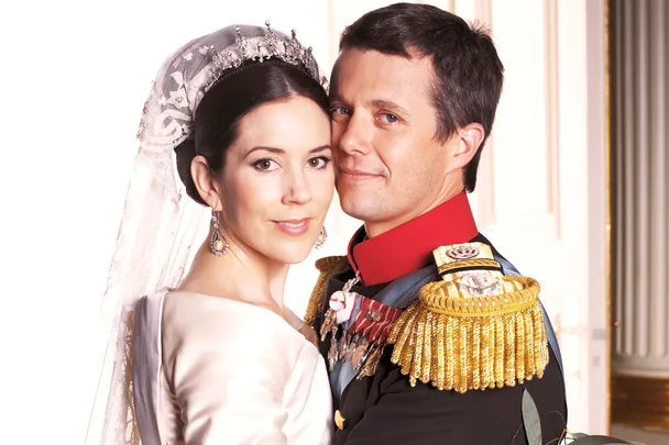 Fred and Mary on their wedding day