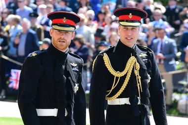 Prince William and Prince Harry arrive at Windsor Castle