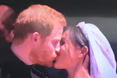 Prince Harry and Meghan Markle’s wedding kiss
