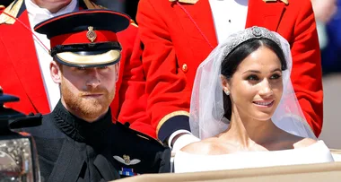 Prince Harry and Meghan Markle seen for the first time after their wedding
