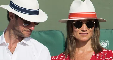 Pippa Middleton showcases her growing baby bump at the French Open