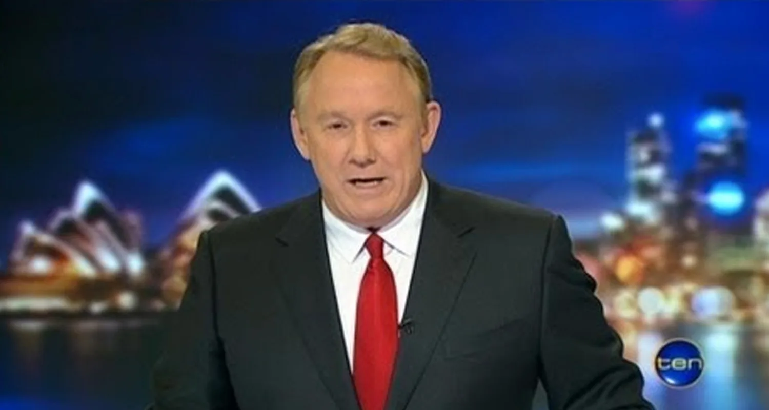 Former Channel Ten newsreader Ron Wilson breaks down live on TV as he reflects on the hardship his family faced