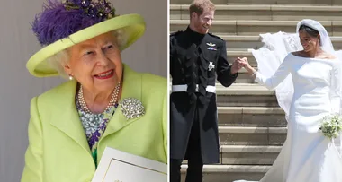 The Queen has a never-before-seen photo of Prince Harry and Meghan Markle in her living room